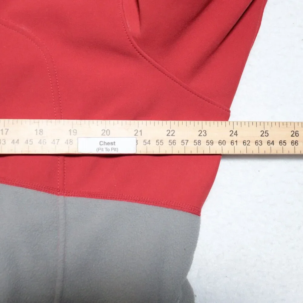 Vintage Nike Sweater Mens XL Red Gray Fleece Therma Fit Full Zip Jacket Y2K‎
